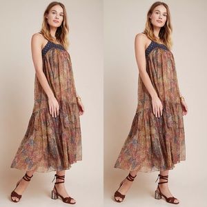 Anthropologie Nadine Shimmer Midi Dress